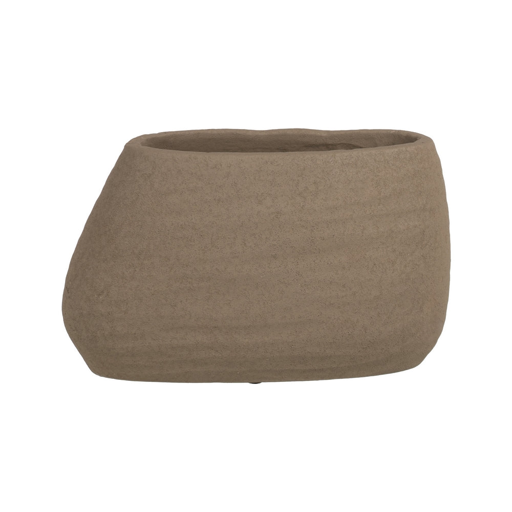 JARRÓN GRIS OSCURO CERÁMICA DECORACIÓN 30 X 16 CM
