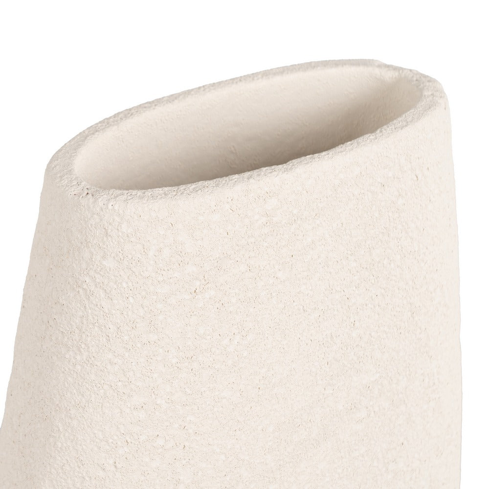 JARRÓN BLANCO CERÁMICA DECORACIÓN 16 X 40 CM