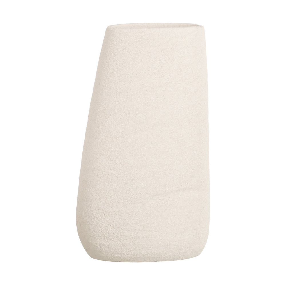 JARRÓN BLANCO CERÁMICA DECORACIÓN 16 X 40 CM