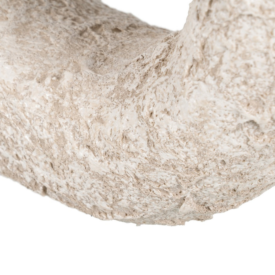 RUSTIC WHITE CERAMIC VASE 32 X 35 CM