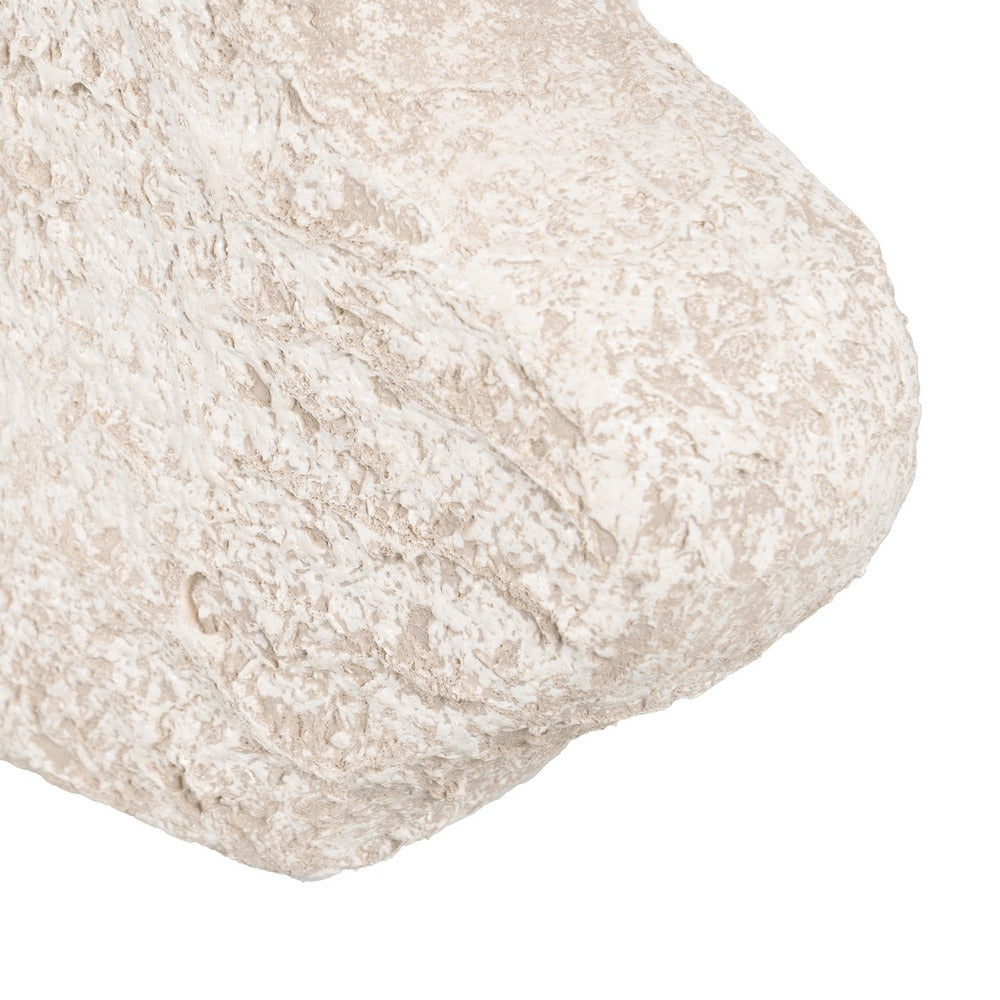 RUSTIC WHITE CERAMIC VASE 28 X 8 CM