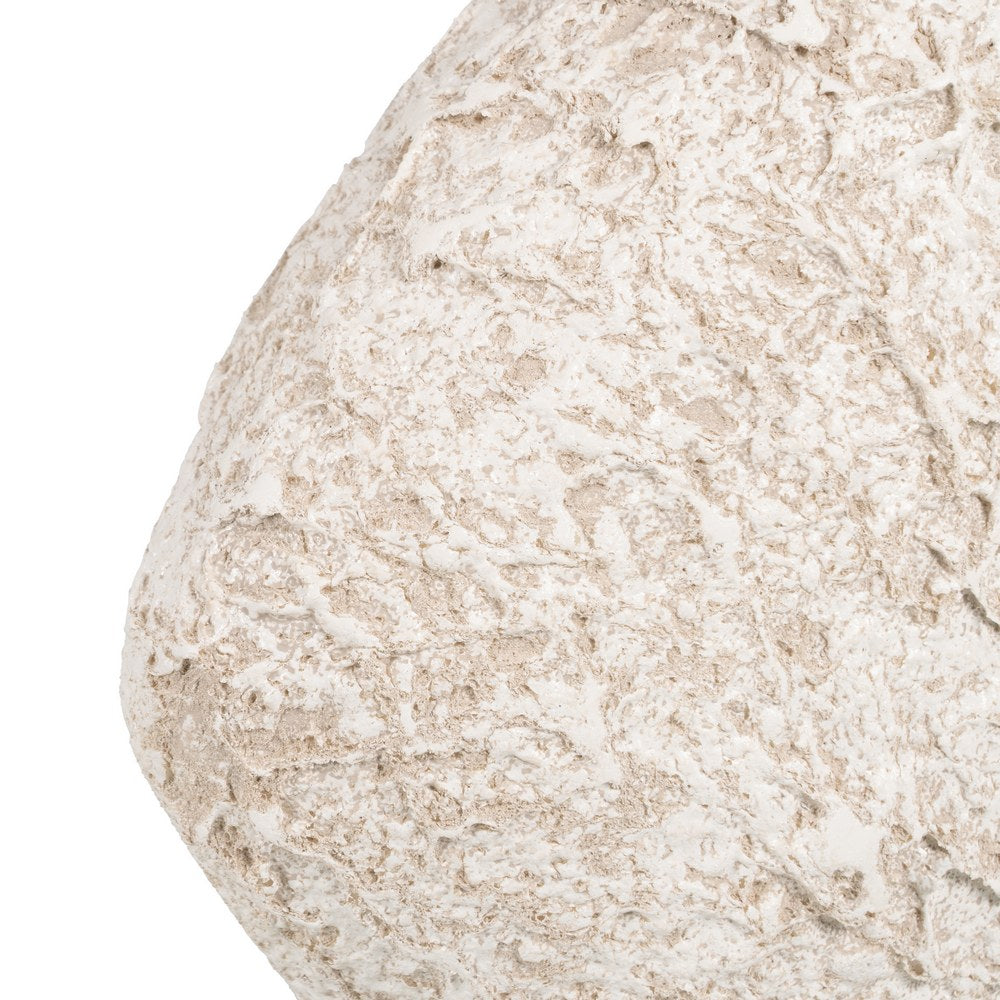 RUSTIC WHITE CERAMIC VASE 23 X 12 X 20 CM