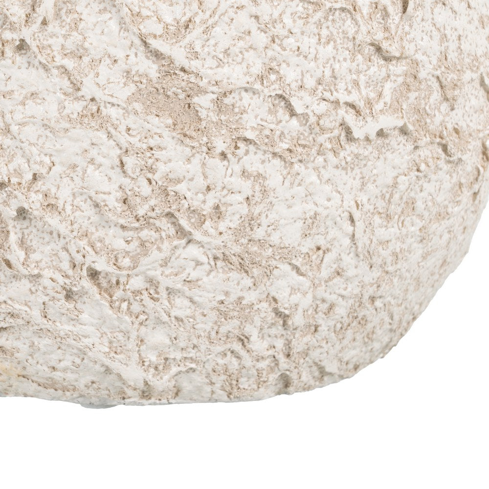 RUSTIC WHITE CERAMIC VASE 23 X 12 X 20 CM
