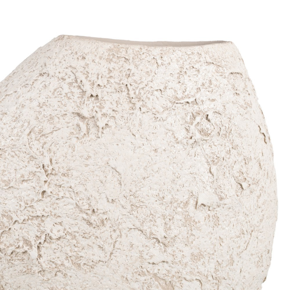 RUSTIC WHITE CERAMIC VASE 32 X 15 X 30 CM