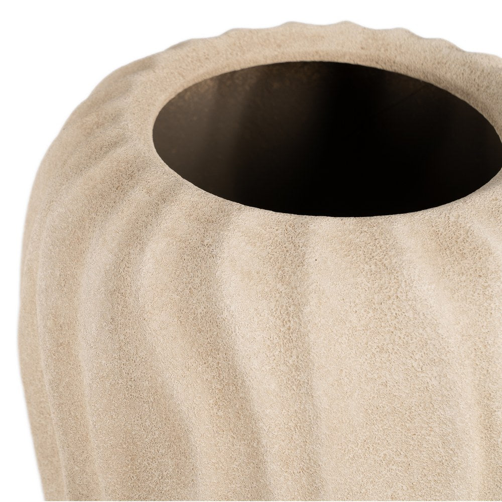 BEIGE CERAMIC DECORATIVE VASE 29 X 29 X 50 CM