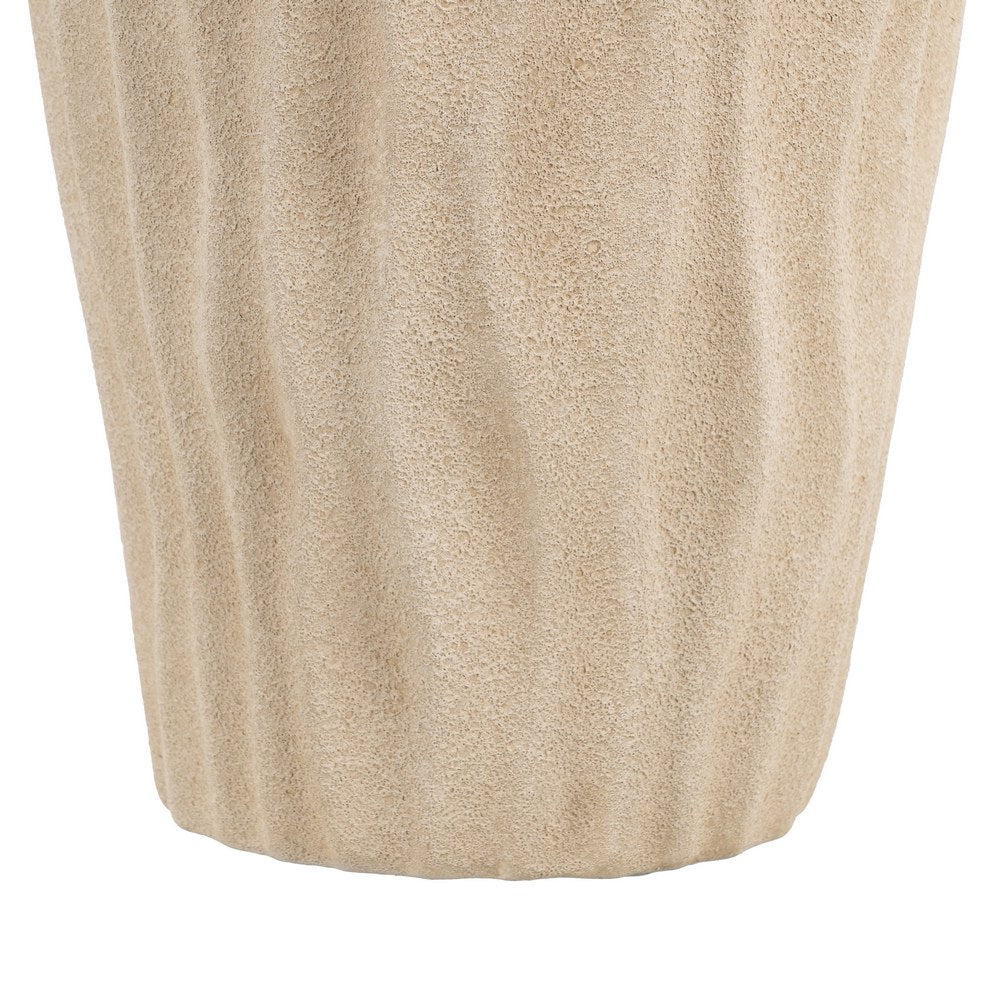 BEIGE CERAMIC DECORATIVE VASE 29 X 29 X 50 CM