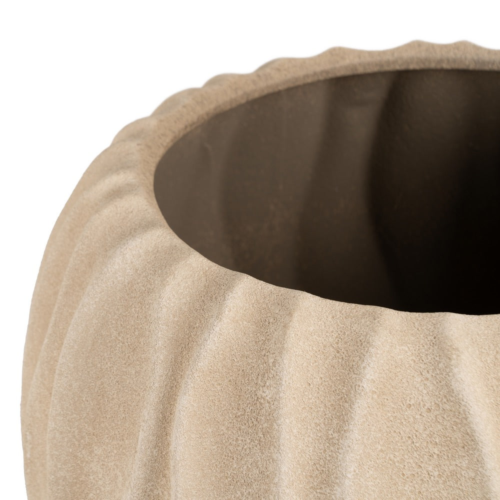 BEIGE CERAMIC PLANTER DECORATION 40 X 40 X 39 CM