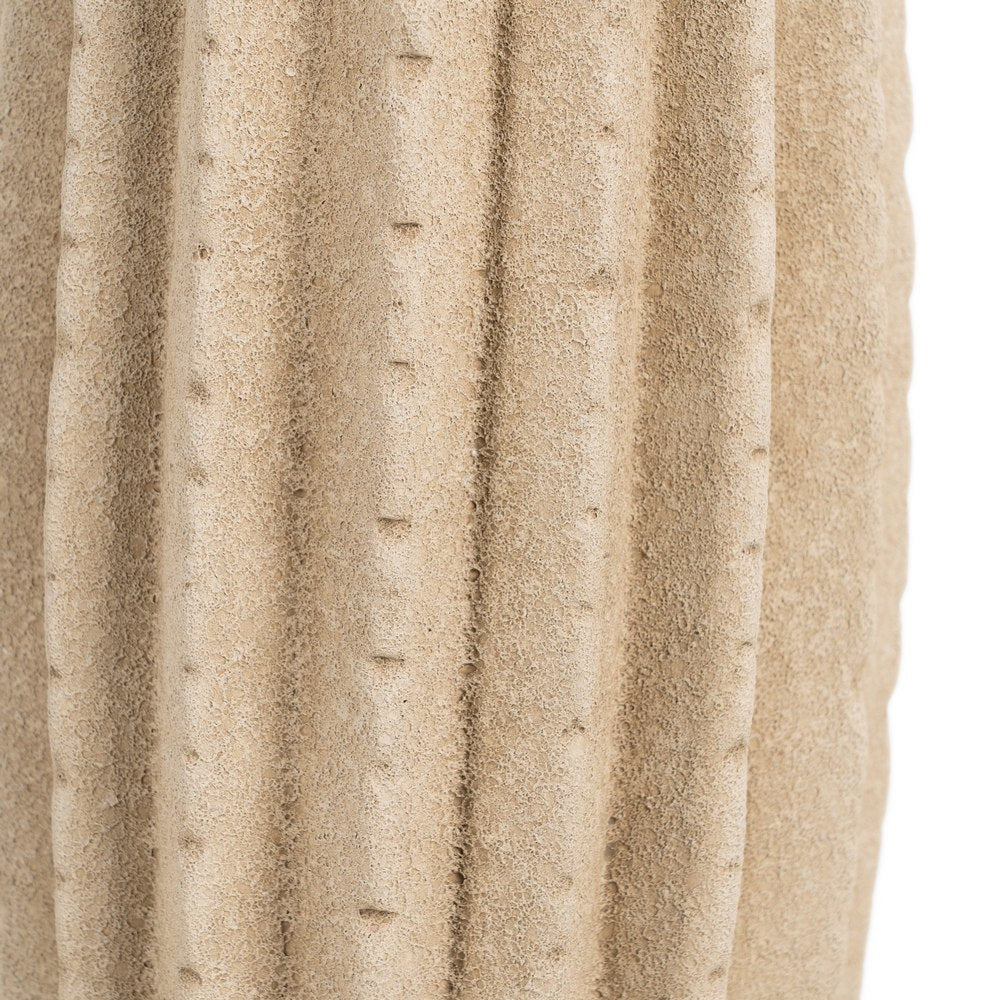 BEIGE CERAMIC DECORATIVE VASE 15 X 15 X 30 CM