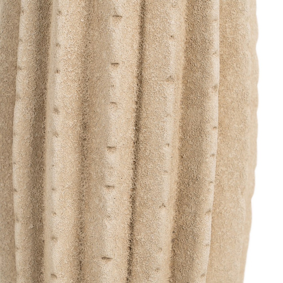 JARRÓN BEIGE CERÁMICA DECORACIÓN 15 X 15 X 30 CM