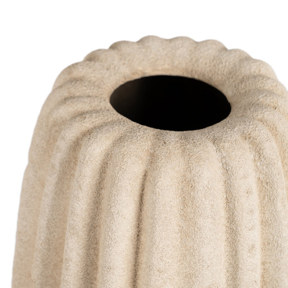 BEIGE CERAMIC DECORATIVE VASE 19 X 19 X 50 CM