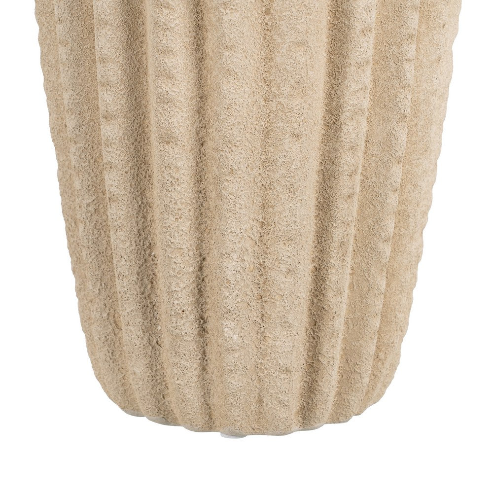 BEIGE CERAMIC DECORATIVE VASE 19 X 19 X 50 CM