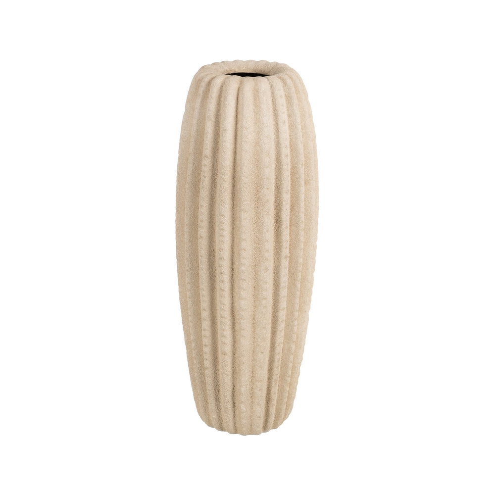 BEIGE CERAMIC DECORATIVE VASE 19 X 19 X 50 CM