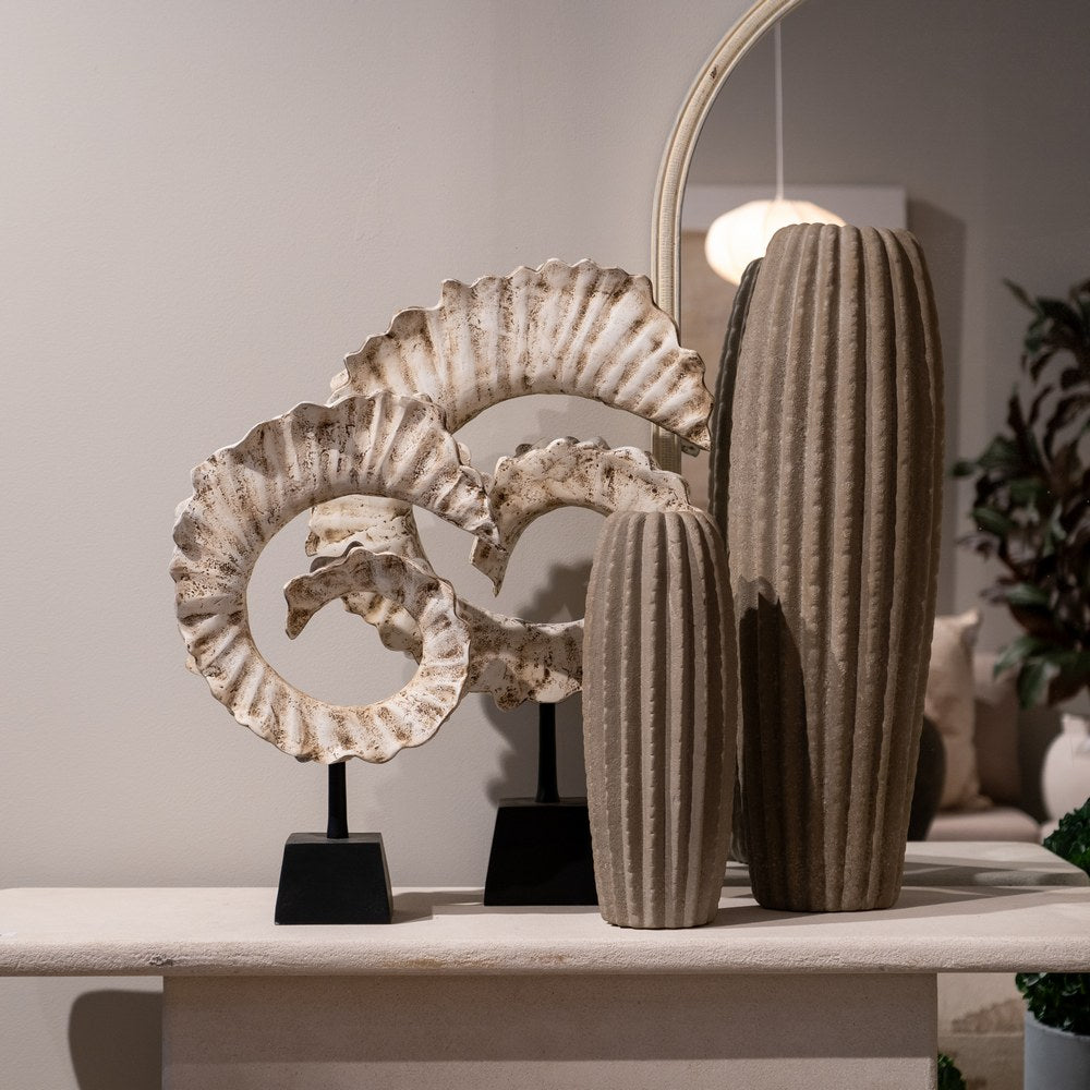 STONE CERAMIC VASE DECORATION 21 X 21 X 70 CM