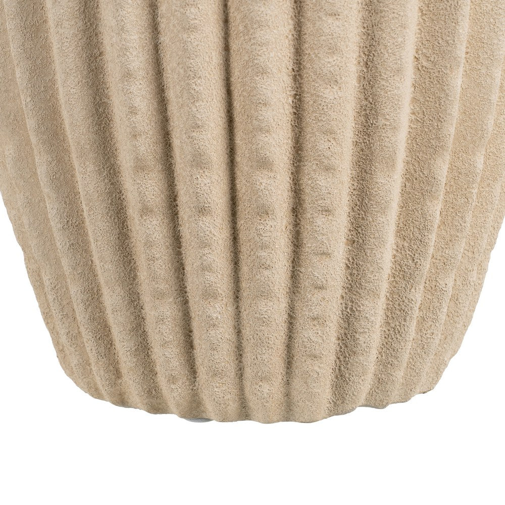 BEIGE CERAMIC DECORATIVE VASE 29 X 29 X 50 CM