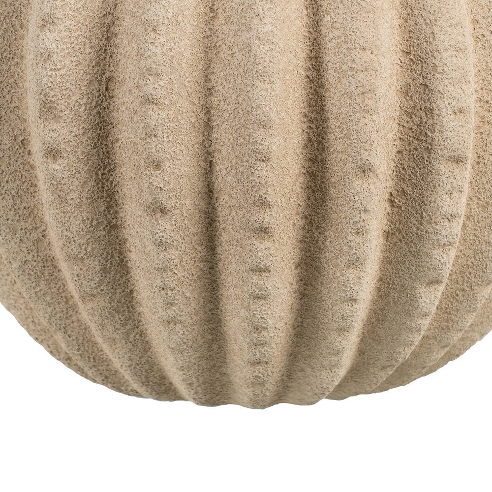 CREAM CERAMIC DECORATIVE VASE 31 X 31 X 28 CM