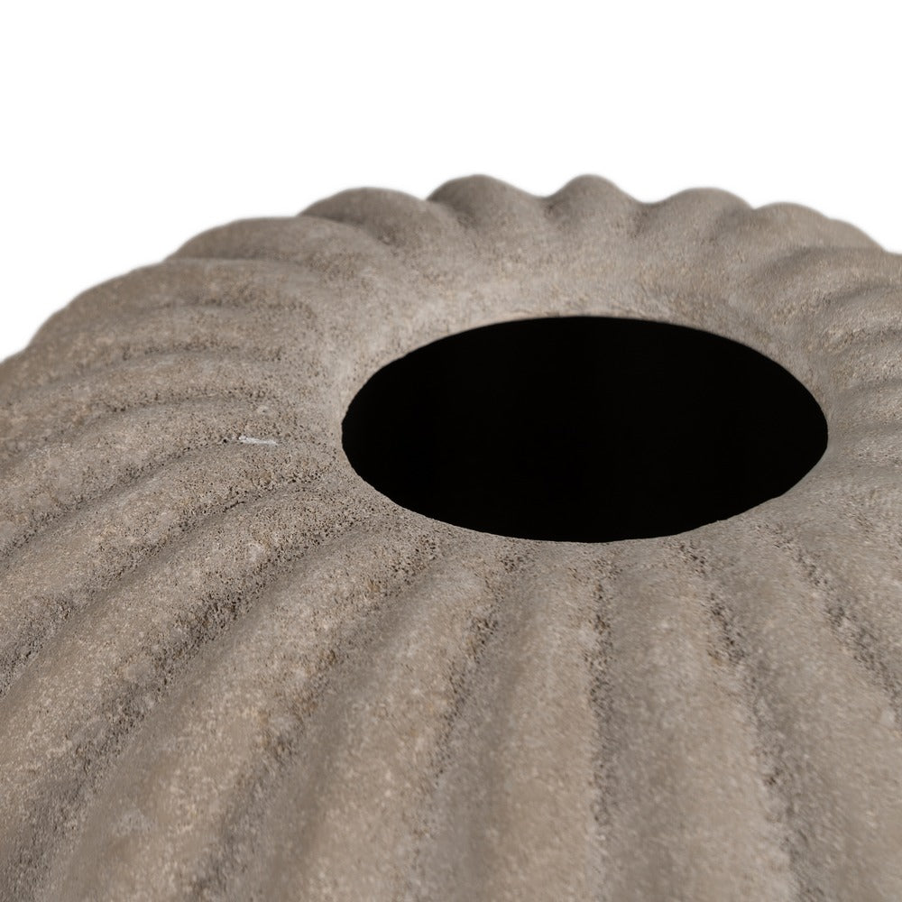 DARK GREY VASE CERAMIC DECORATION 34 X 34 X 33 CM