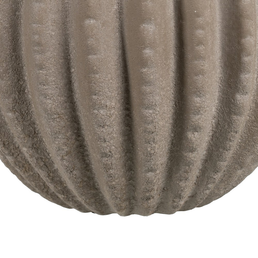 JARRÓN GRIS OSCURO CERÁMICA DECORACIÓN 34 X 34 X 33 CM