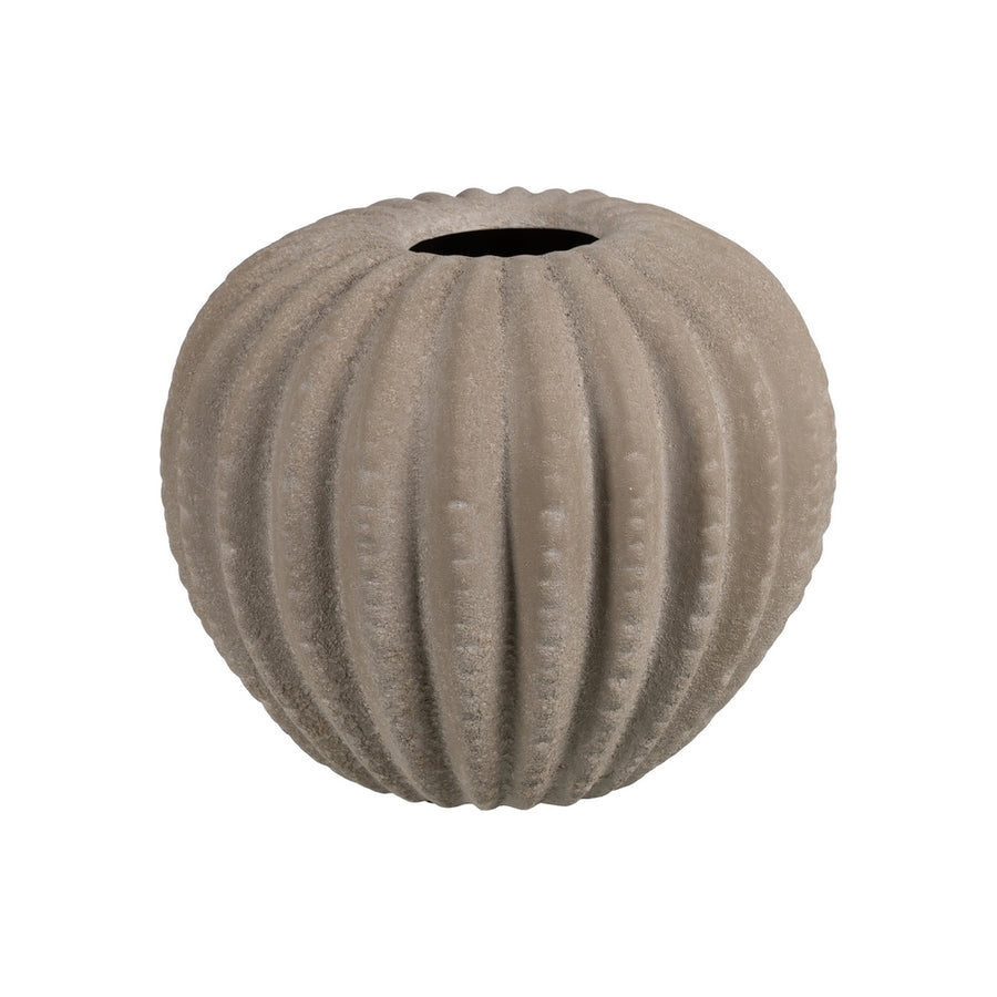 JARRÓN GRIS OSCURO CERÁMICA DECORACIÓN 34 X 34 X 33 CM