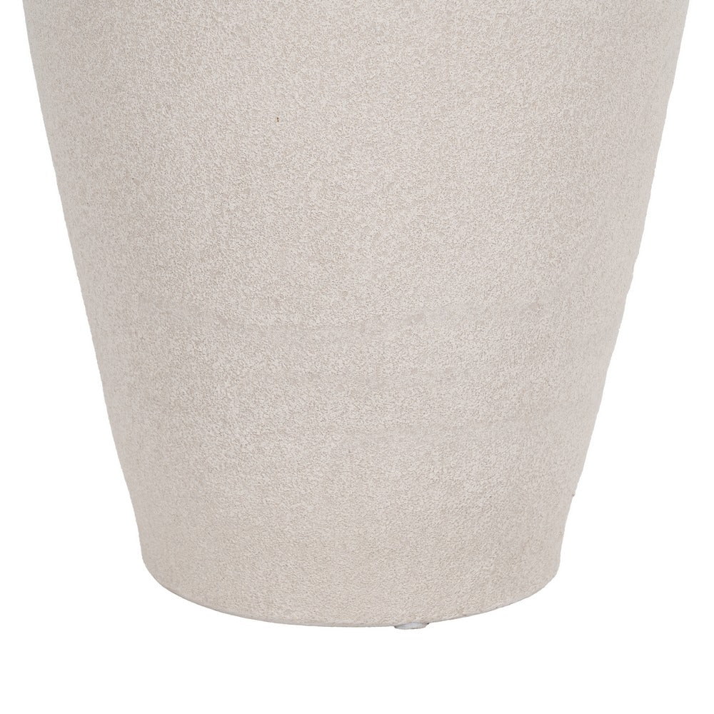 WHITE CERAMIC DECORATIVE VASE 30 X 30 X 80 CM
