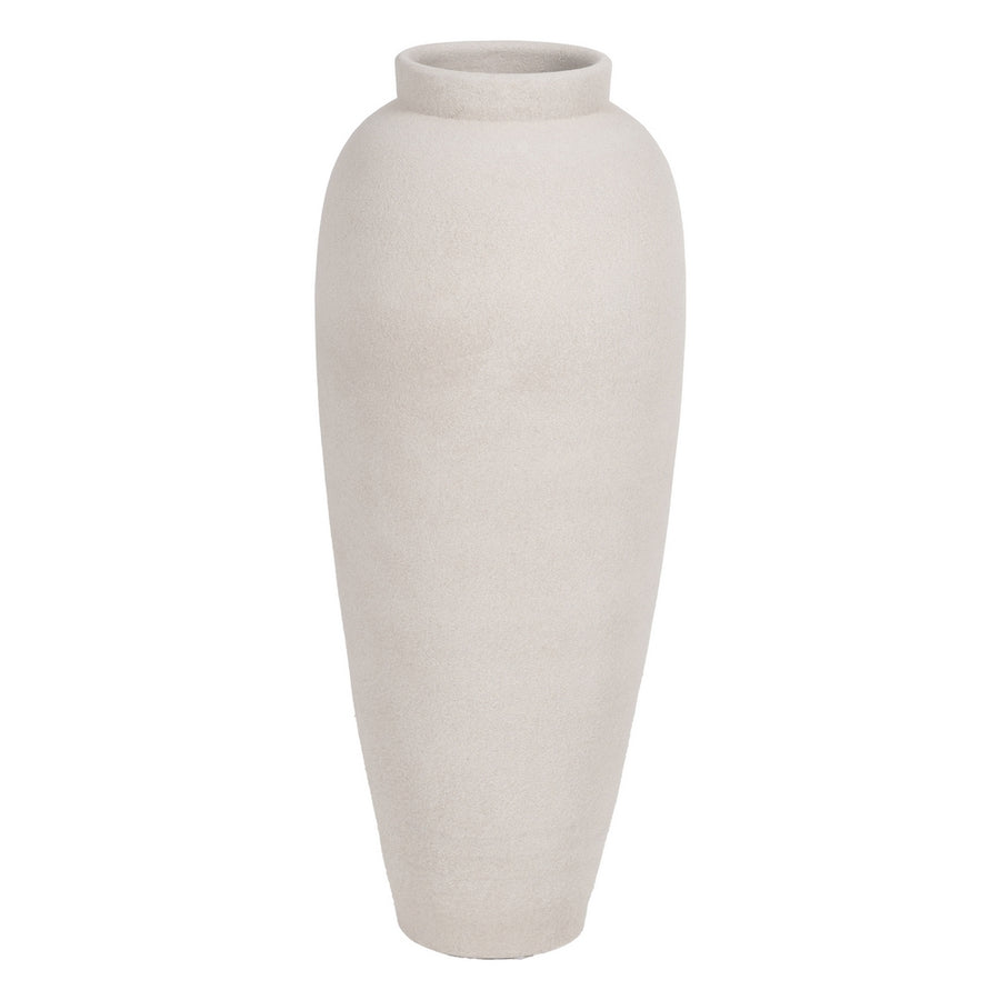 JARRÓN BLANCO CERÁMICA DECORACIÓN 30 X 30 X 80 CM