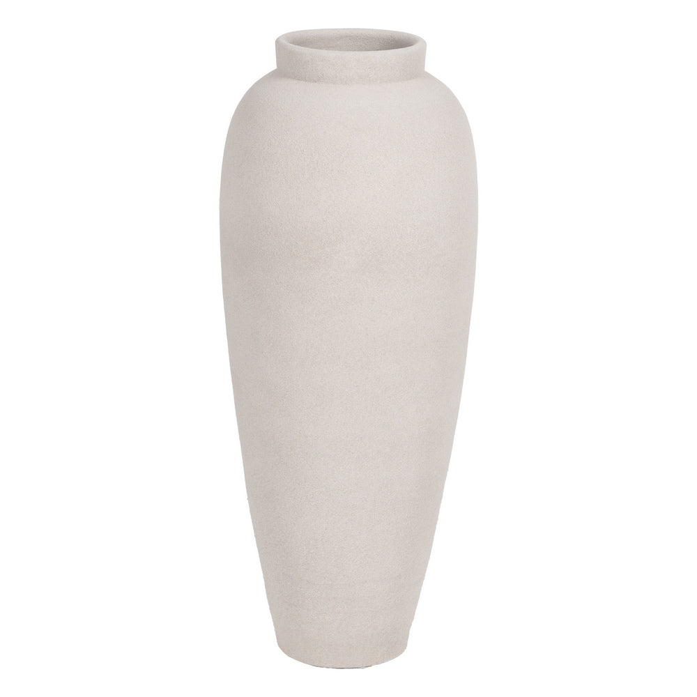 JARRÓN BLANCO CERÁMICA DECORACIÓN 30 X 30 X 80 CM