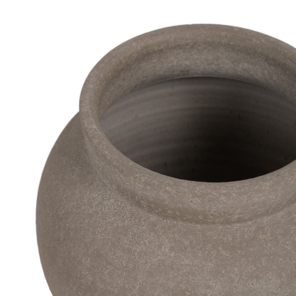 GRAY CERAMIC PLANTER DECORATION 28 X 28 X 23 CM