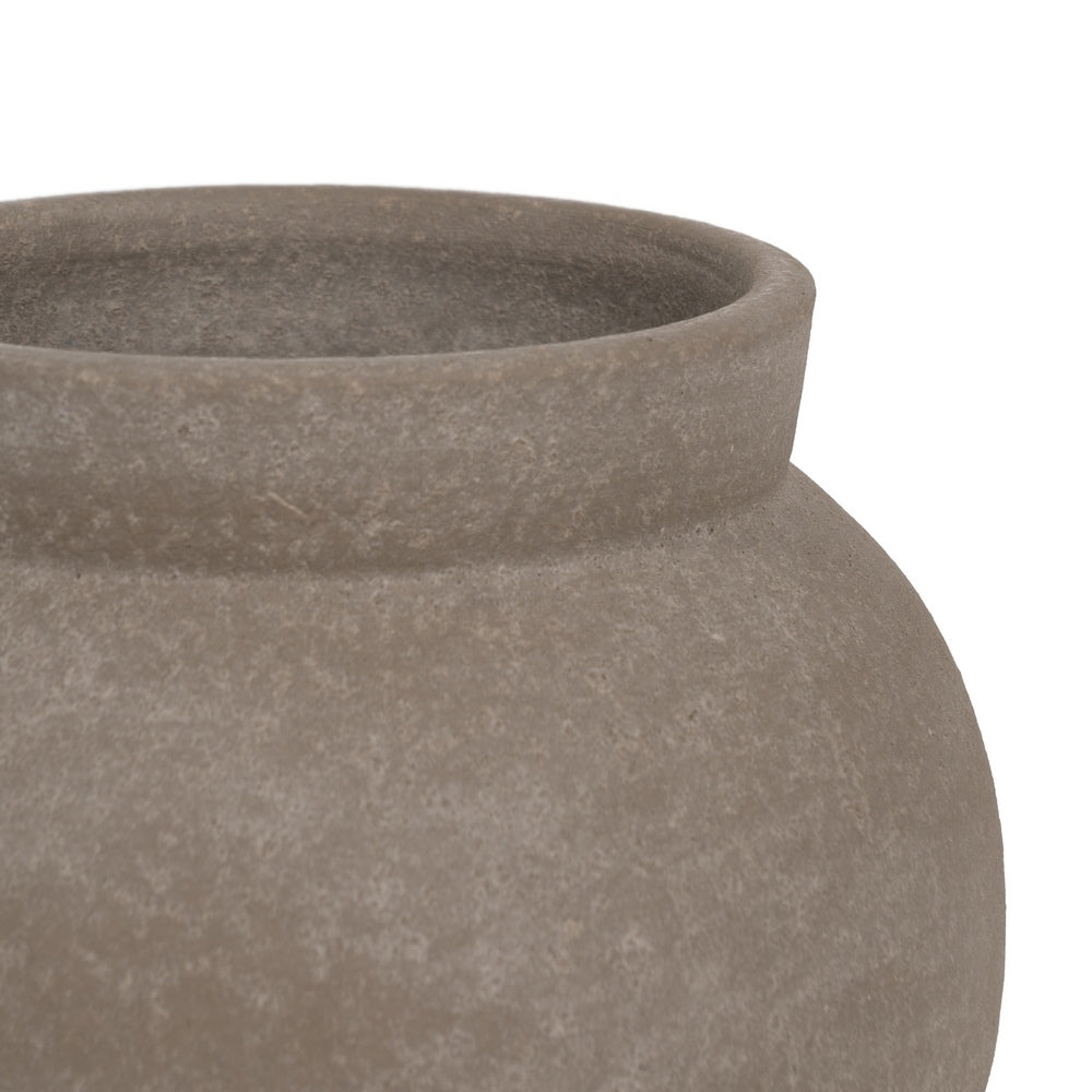 GRAY CERAMIC PLANTER DECORATION 28 X 28 X 23 CM