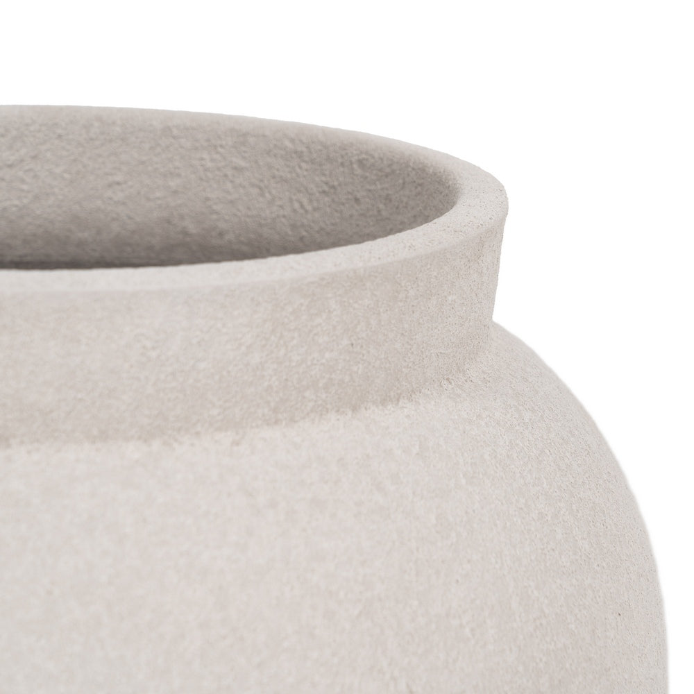 WHITE CERAMIC PLANTER DECORATION 31 X 31 X 28 CM