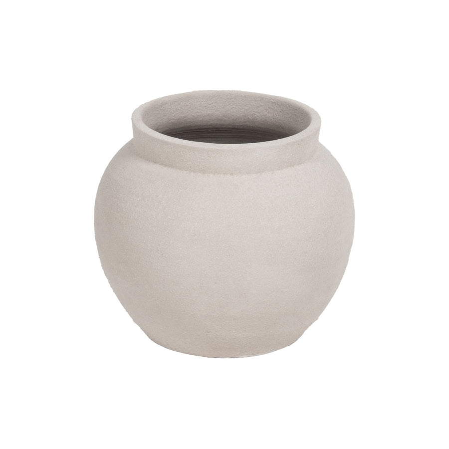 MACETERO BLANCO CERÁMICA DECORACIÓN 31 X 31 X 28 CM