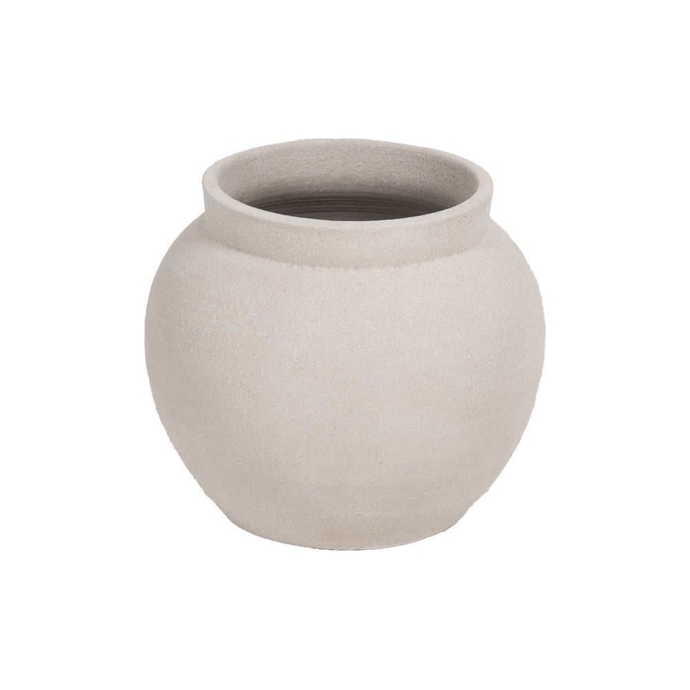 MACETERO BLANCO CERÁMICA DECORACIÓN 31 X 31 X 28 CM