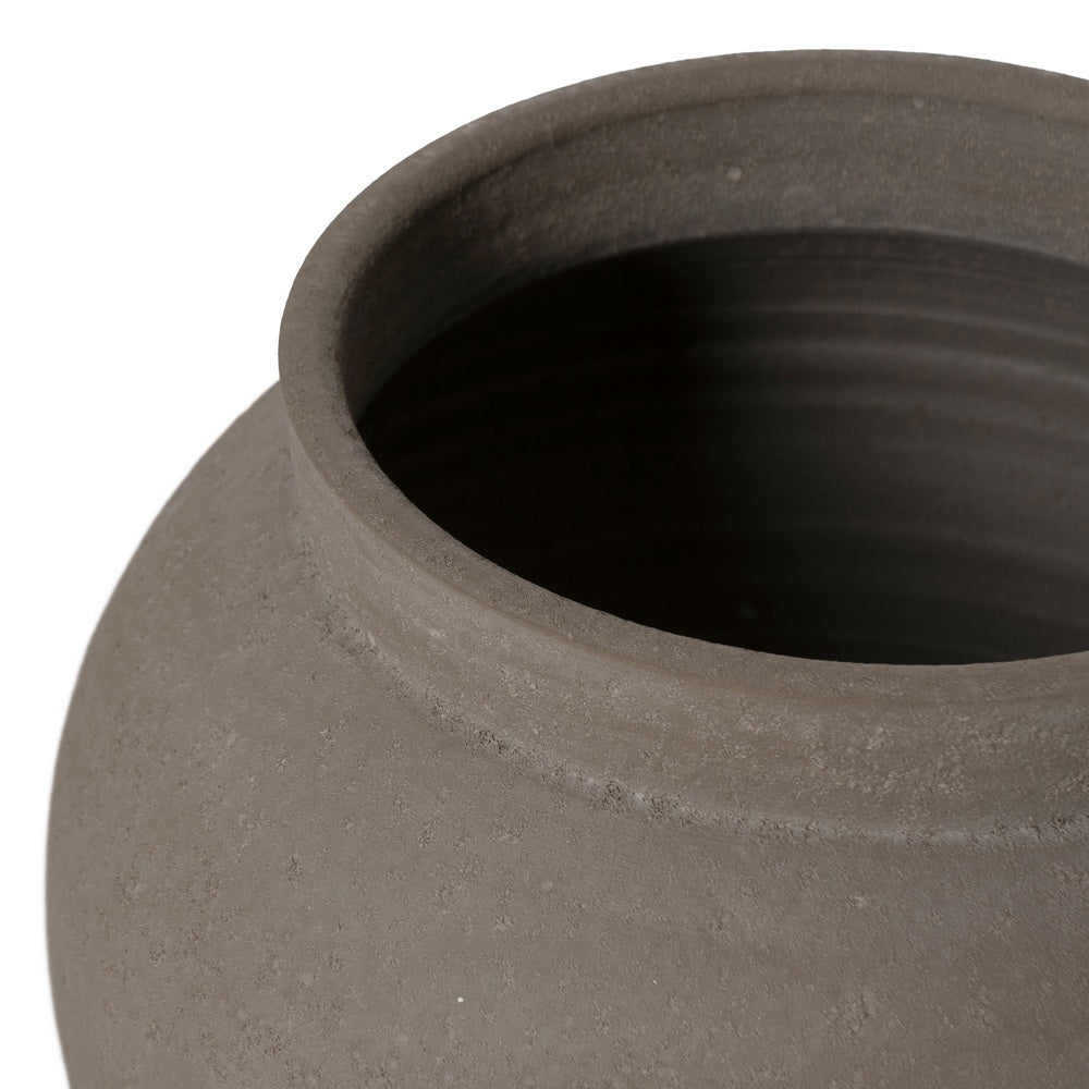 GREY CERAMIC DECORATIVE PLANTER 34 X 34 X 33 CM