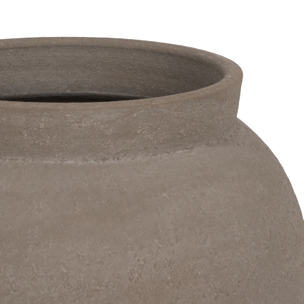 GREY CERAMIC DECORATIVE PLANTER 34 X 34 X 33 CM