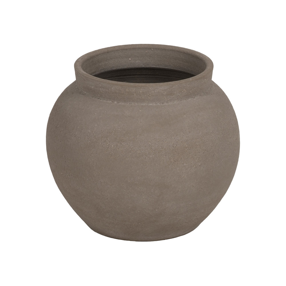 MACETERO GRIS CER�MICA DECORACI�N 34 X 34 X 33 CM