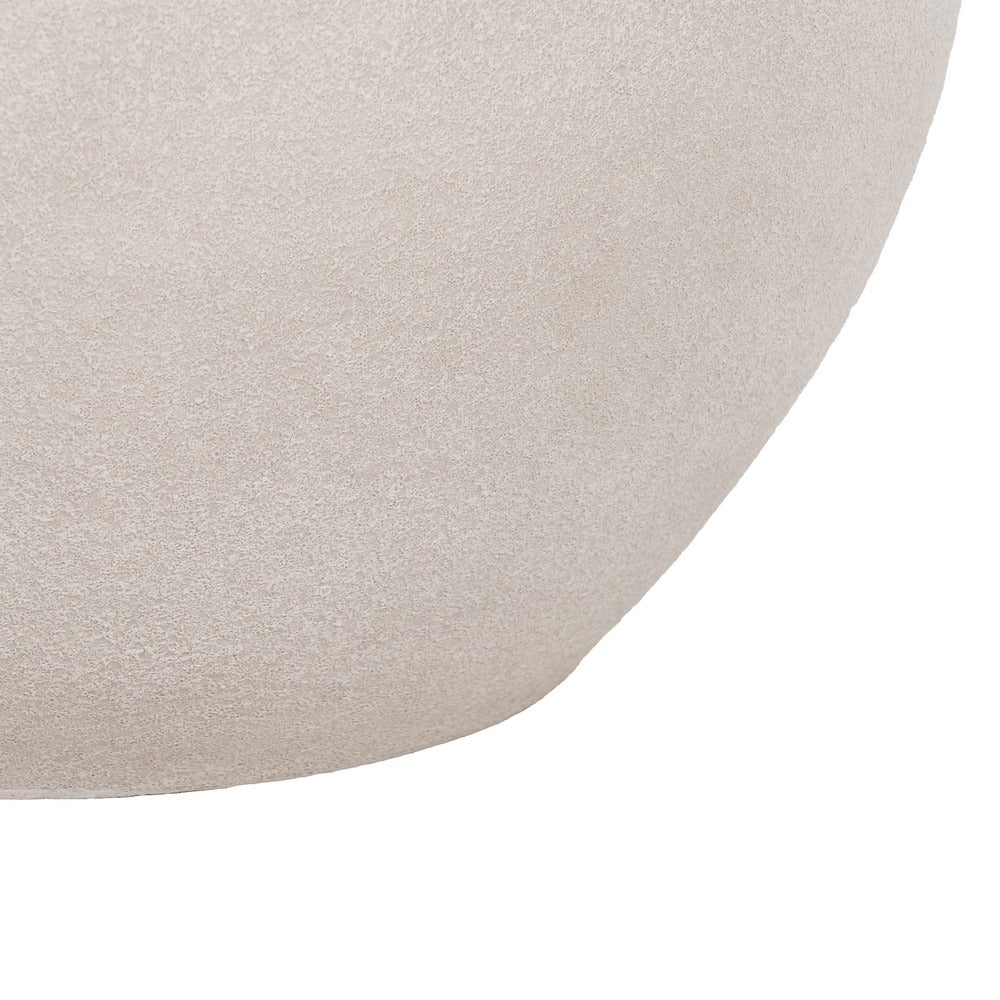 WHITE CERAMIC PLANTER DECORATION 39 X 39 X 38 CM