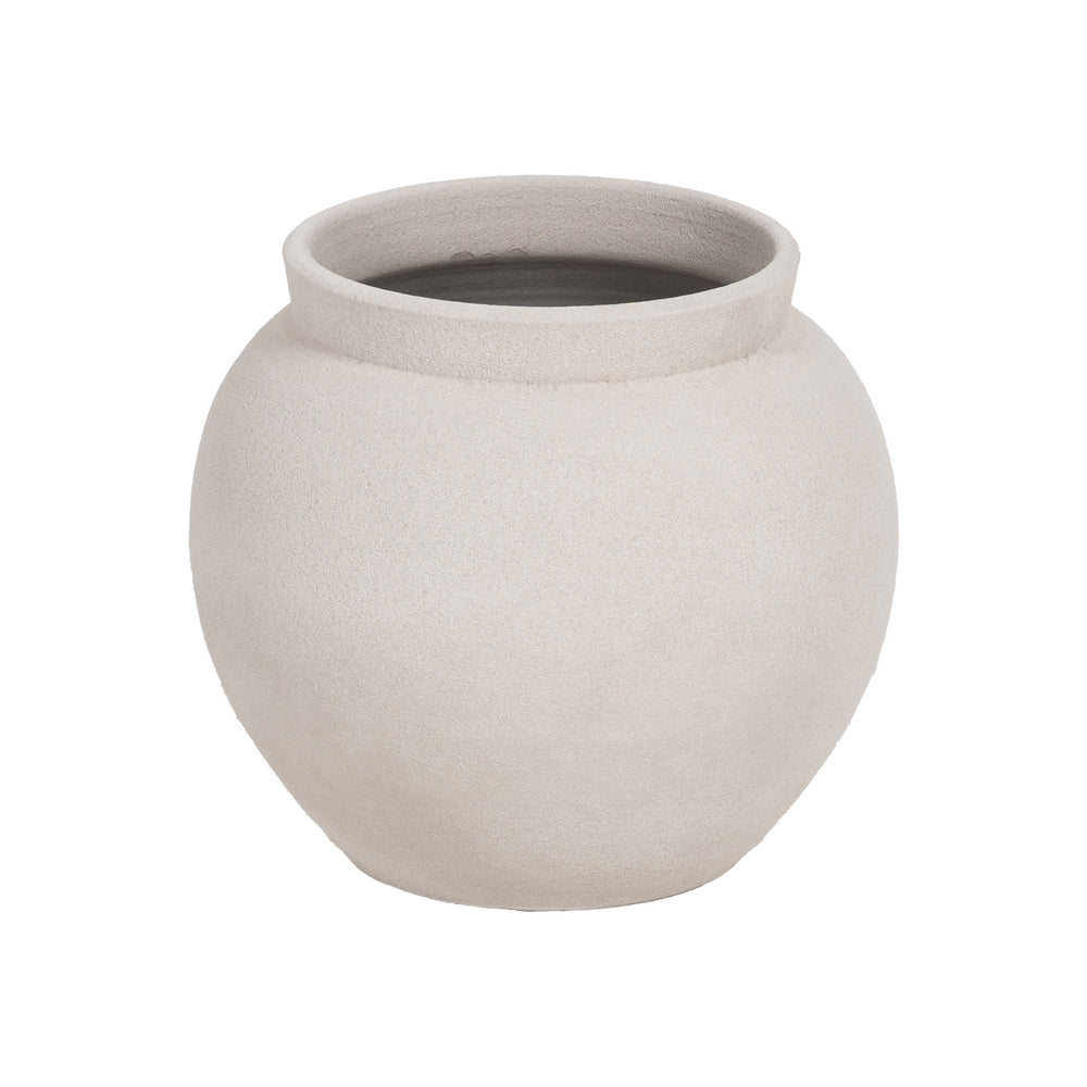 MACETERO BLANCO CER�MICA DECORACI�N 39 X 39 X 38 CM