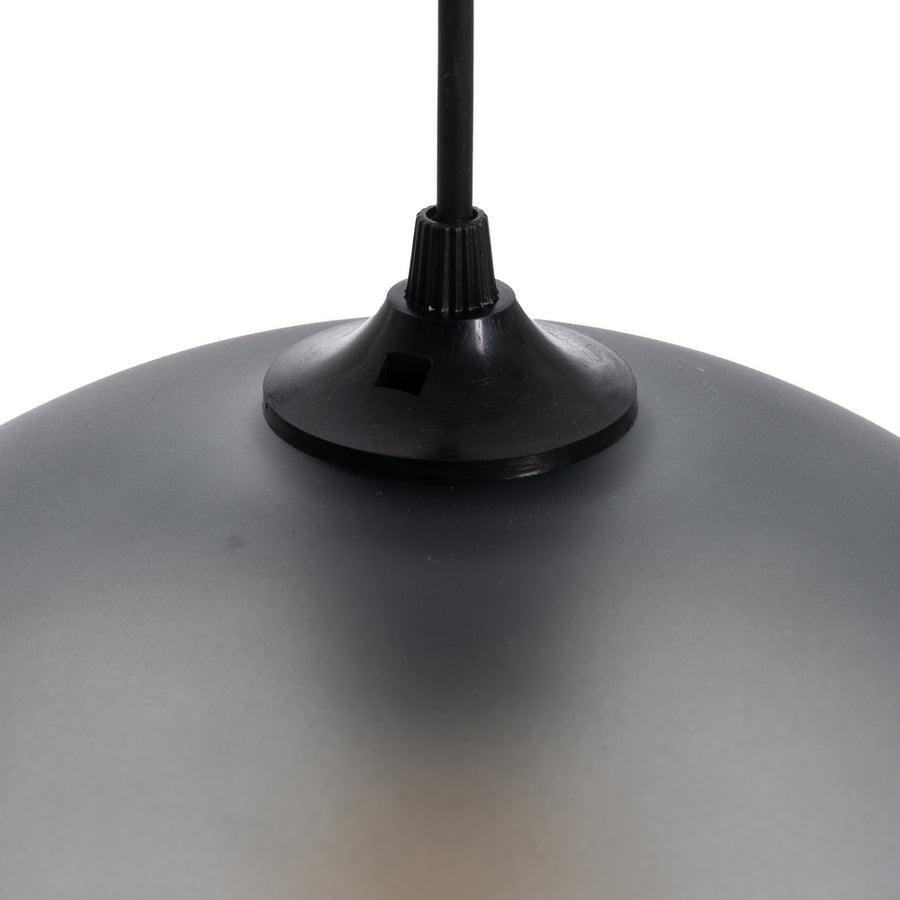 GRAY DECORATIVE GLASS LAMP 30 X 30 X 25 CM