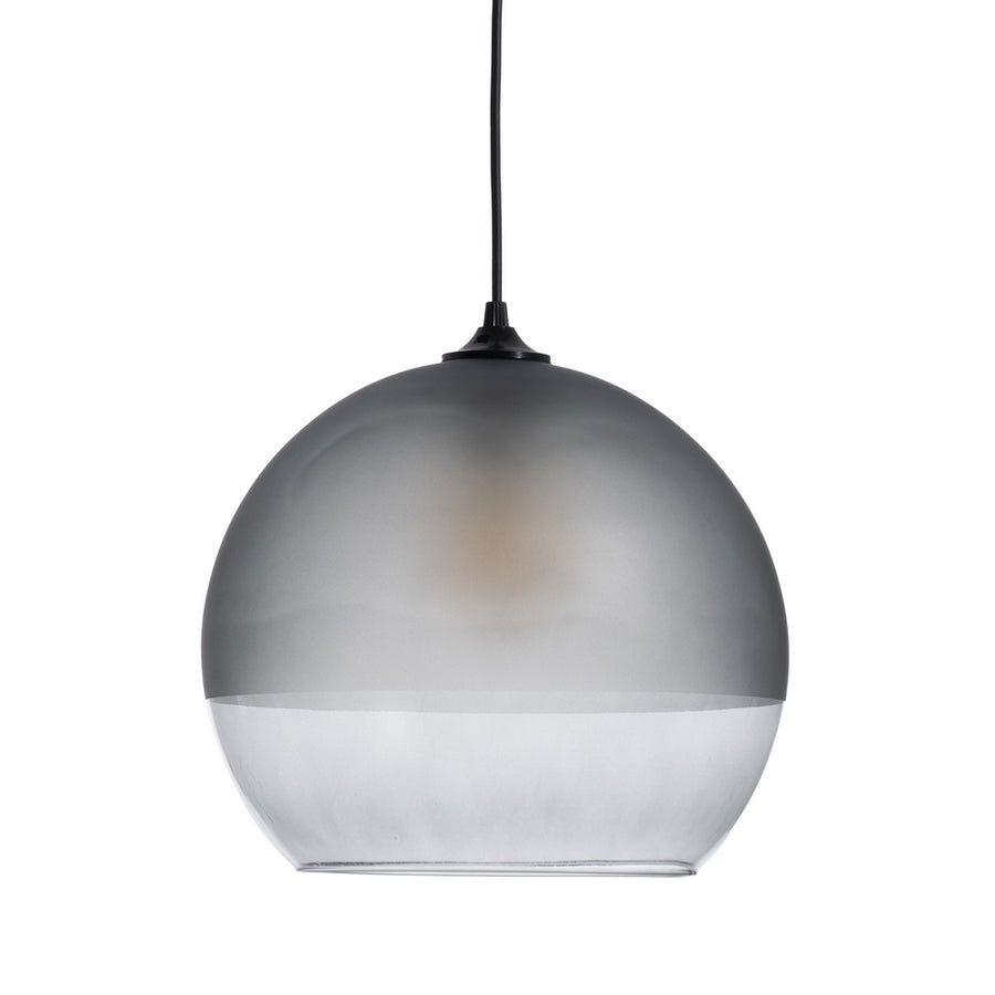GRAY DECORATIVE GLASS LAMP 30 X 30 X 25 CM