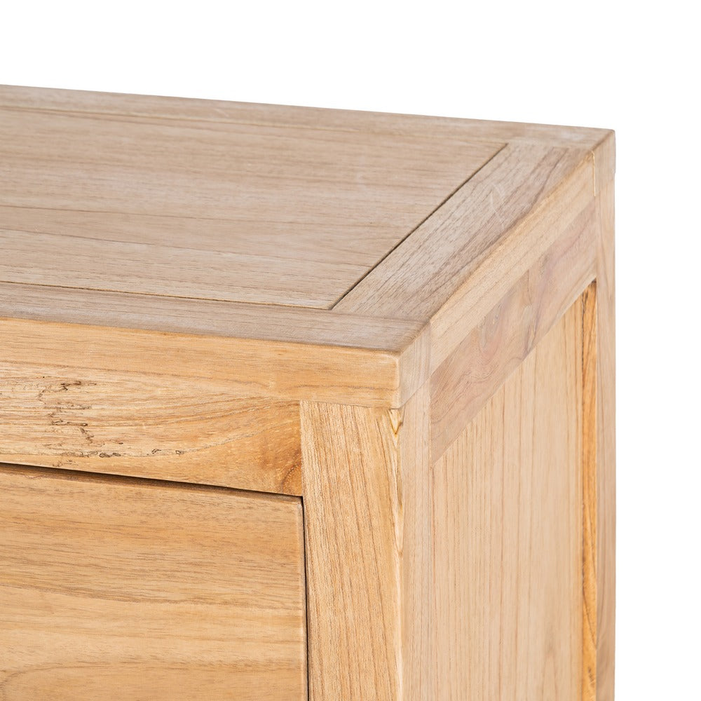 NATURAL MINDY WOOD CHEST OF DRAWERS BEDROOM 90 X 40 X 85 CM