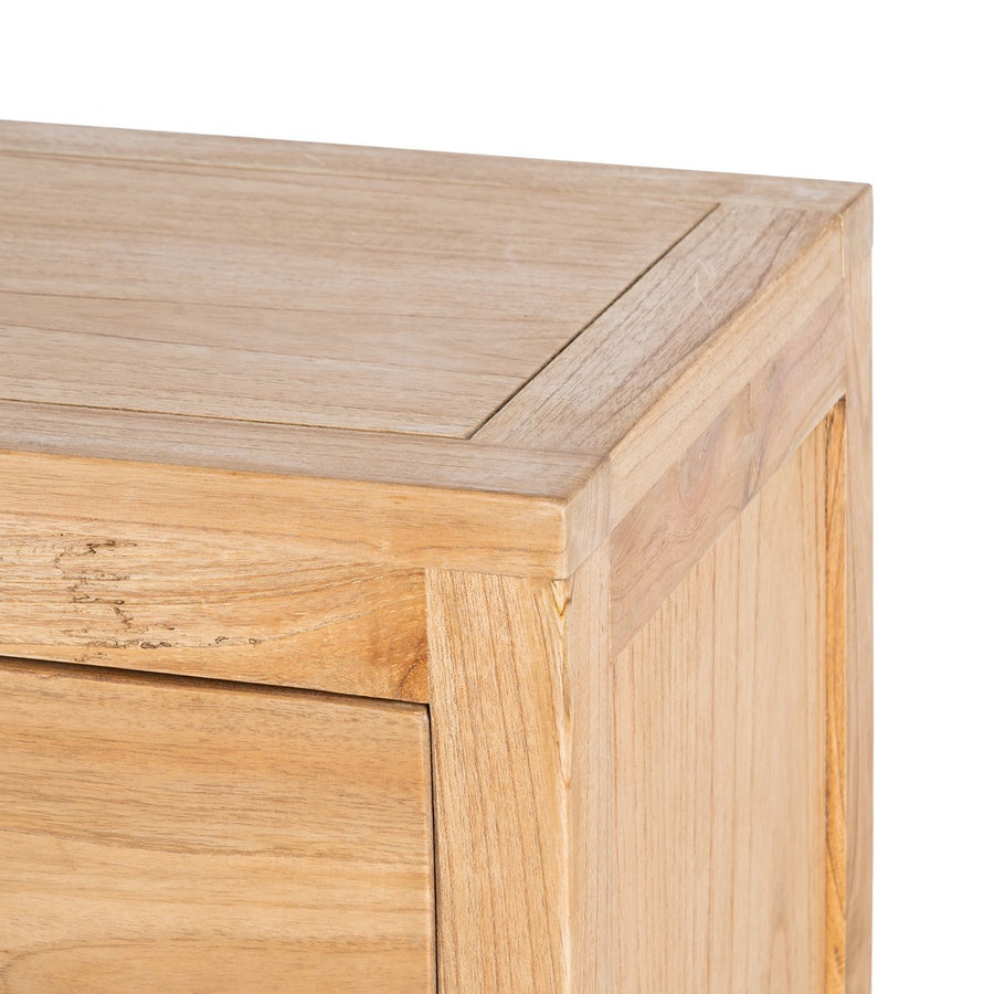 CÓMODA NATURAL MADERA MINDI DORMITORIO 90 X 40 X 85 CM