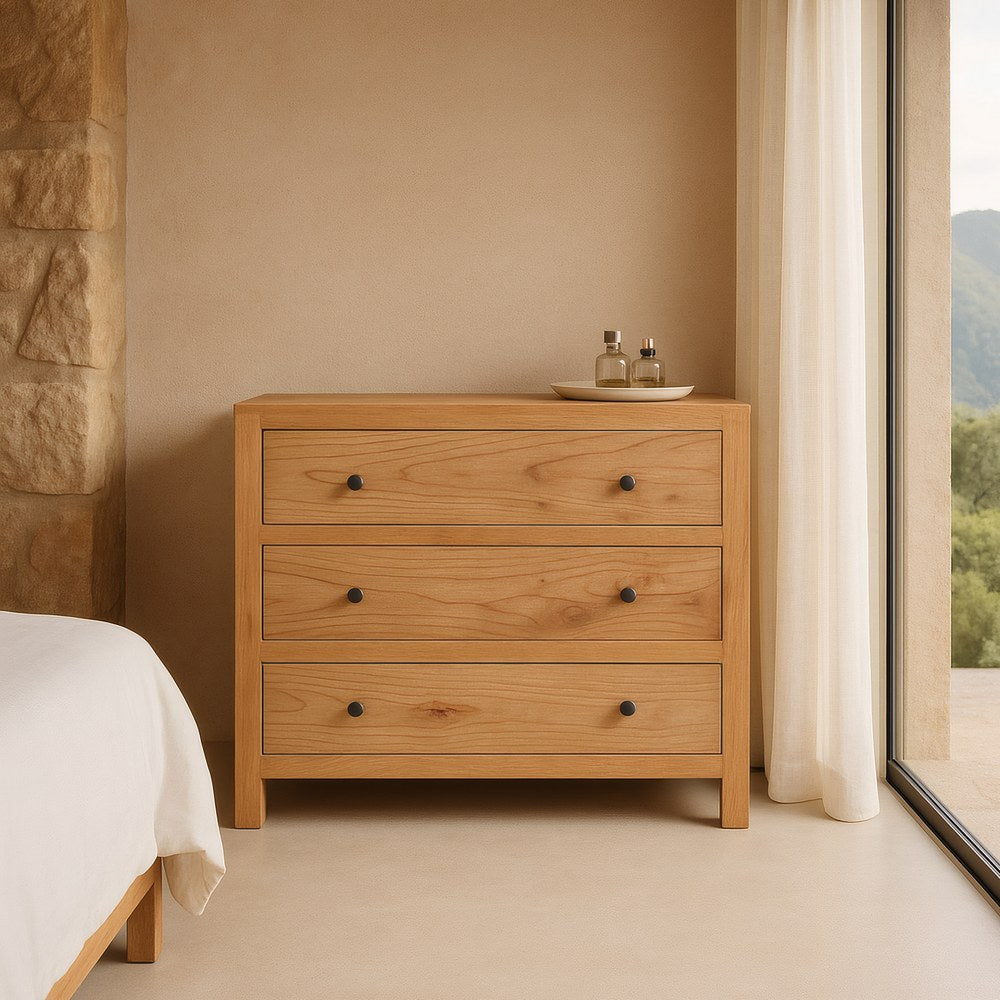 C�MODA NATURAL MADERA MINDI DORMITORIO 90 X 40 X 85 CM