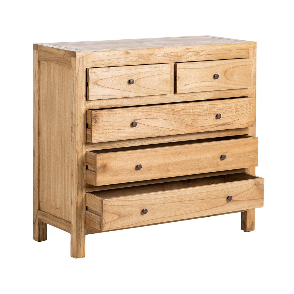NATURAL MINDI WOOD DRESSER BEDROOM 100 X 40 X 90 CM
