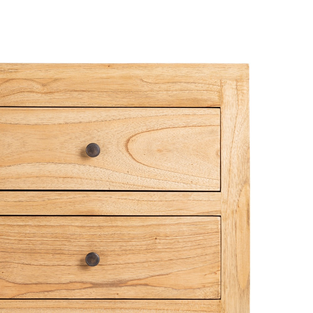 NATURAL MINDI WOOD DRESSER BEDROOM 100 X 40 X 90 CM