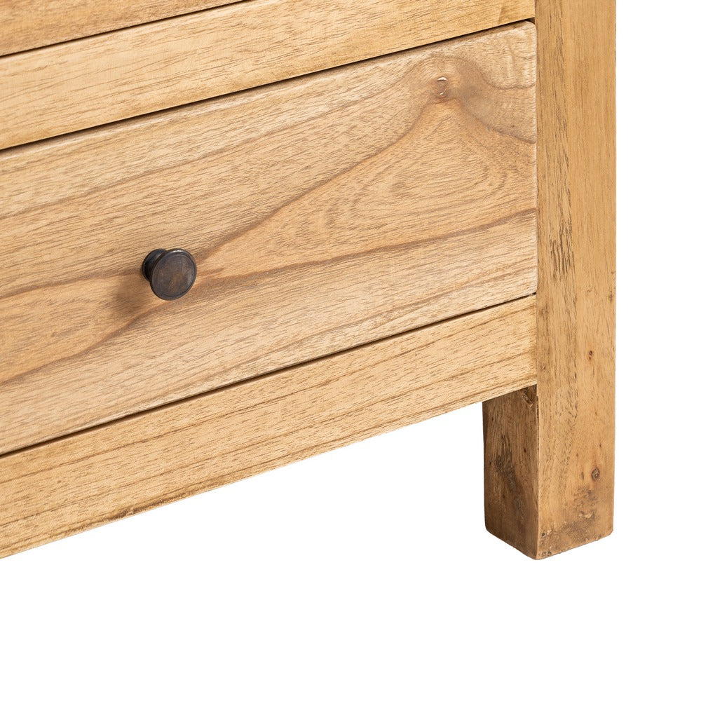 NATURAL MINDI WOOD DRESSER BEDROOM 100 X 40 X 90 CM