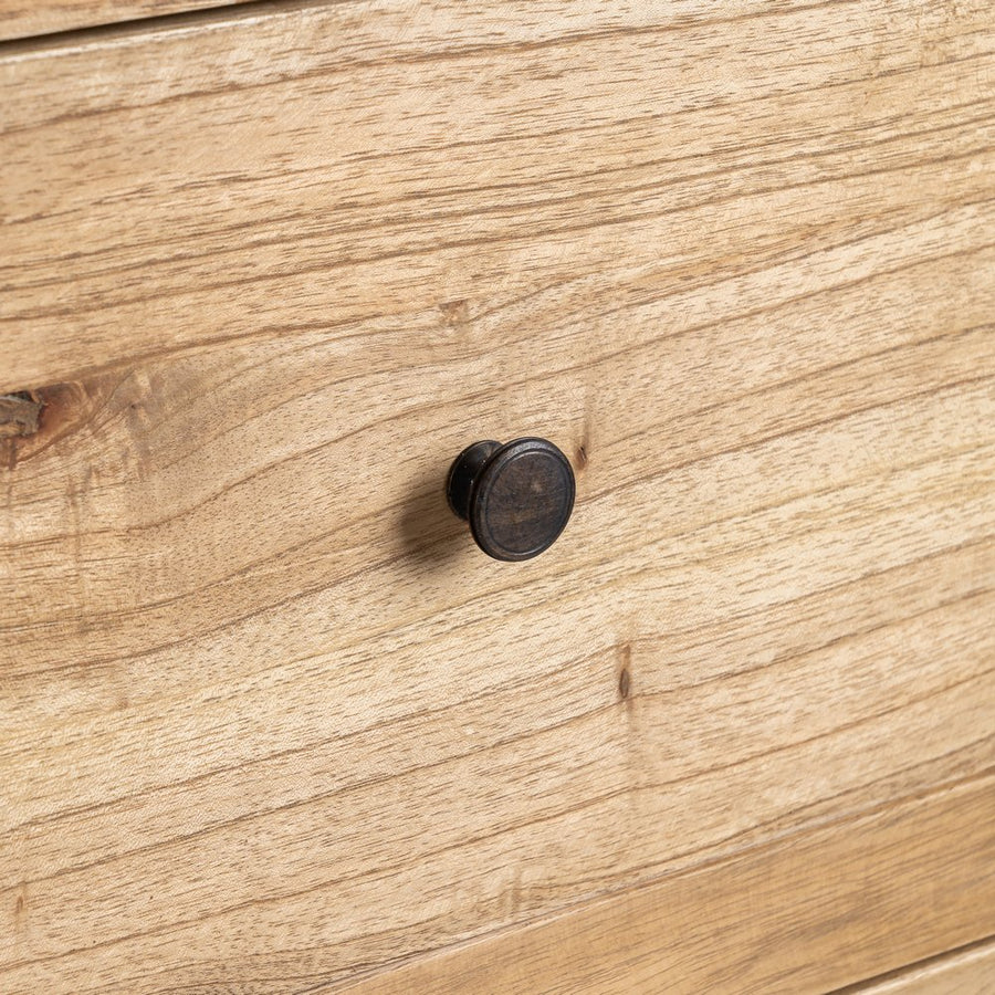 NATURAL MINDY WOOD SIDEBOARD FOR LIVING ROOM 170 X 40 X 88 CM