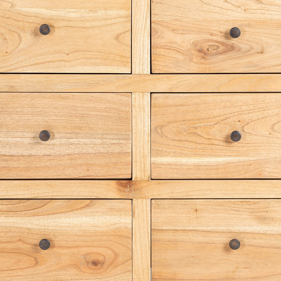 NATURAL MINDY WOOD SIDEBOARD FOR LIVING ROOM 170 X 40 X 88 CM