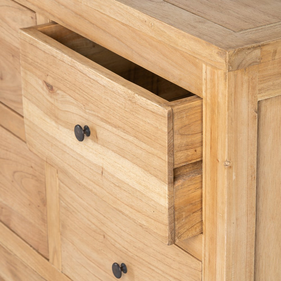 NATURAL MINDY WOOD SIDEBOARD FOR LIVING ROOM 170 X 40 X 88 CM