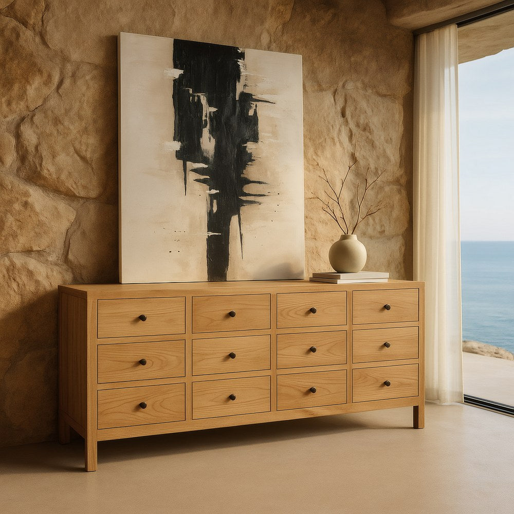 NATURAL MINDY WOOD SIDEBOARD FOR LIVING ROOM 170 X 40 X 88 CM