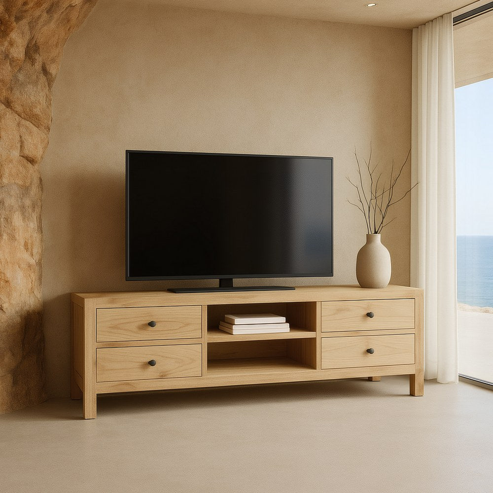MUEBLE TV NATURAL MADERA MINDI SALÓN 150 X 40 X 55 CM
