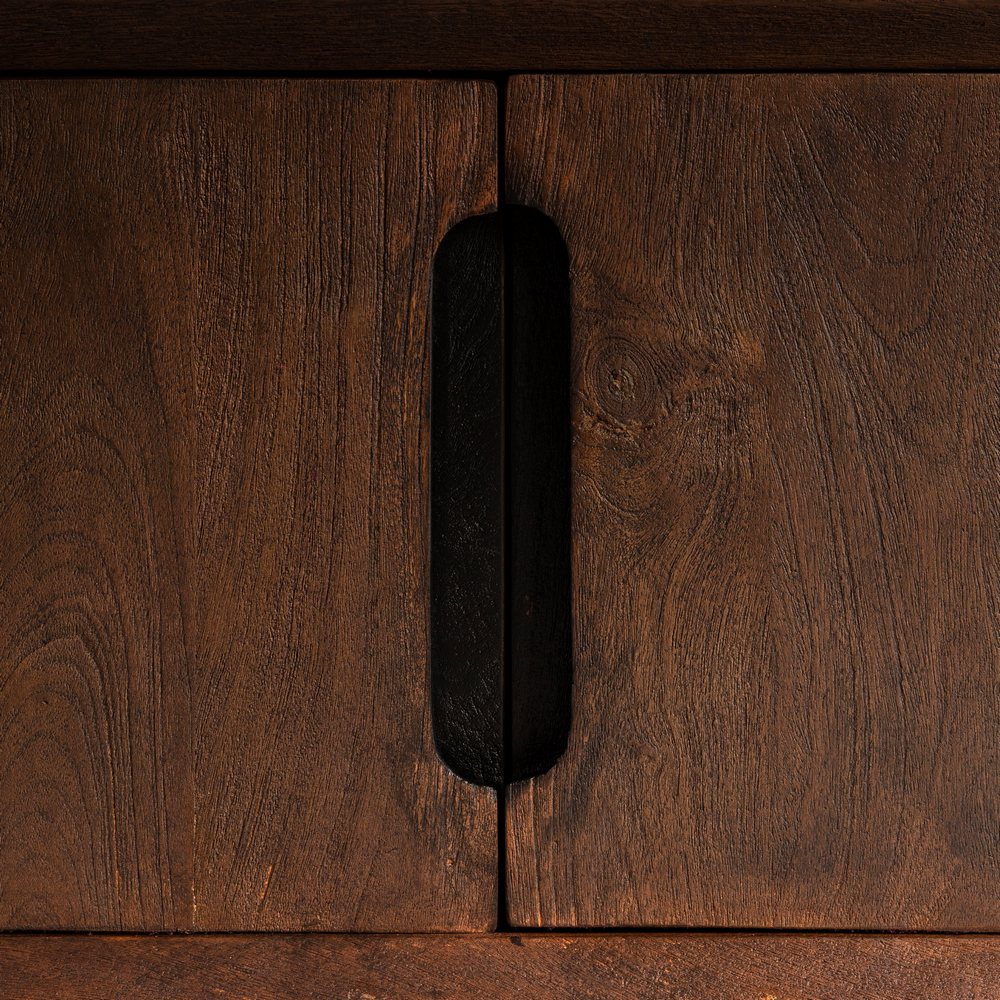 MUEBLE TV MARRÓN MADERA DE MANGO SALÓN 200 X 40 X 55 CM