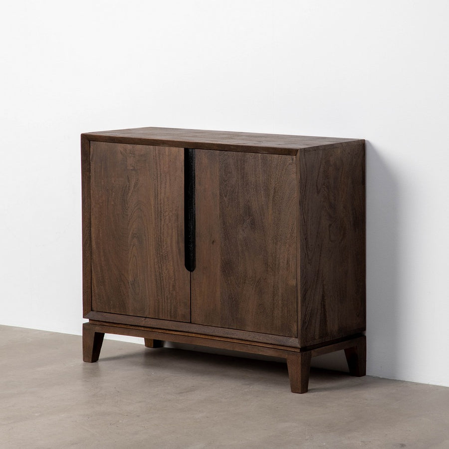 BROWN MANGO WOOD HALLWAY UNIT 100 X 40 X 85 CM